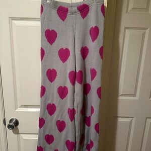 FP Movement by Free People Gray and Pink Heart Pants
